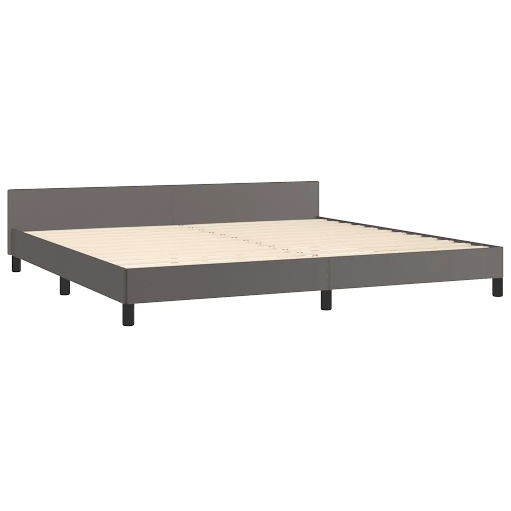 Giroletto con Testiera senza Materasso Grigio 200x200 cm 347523
