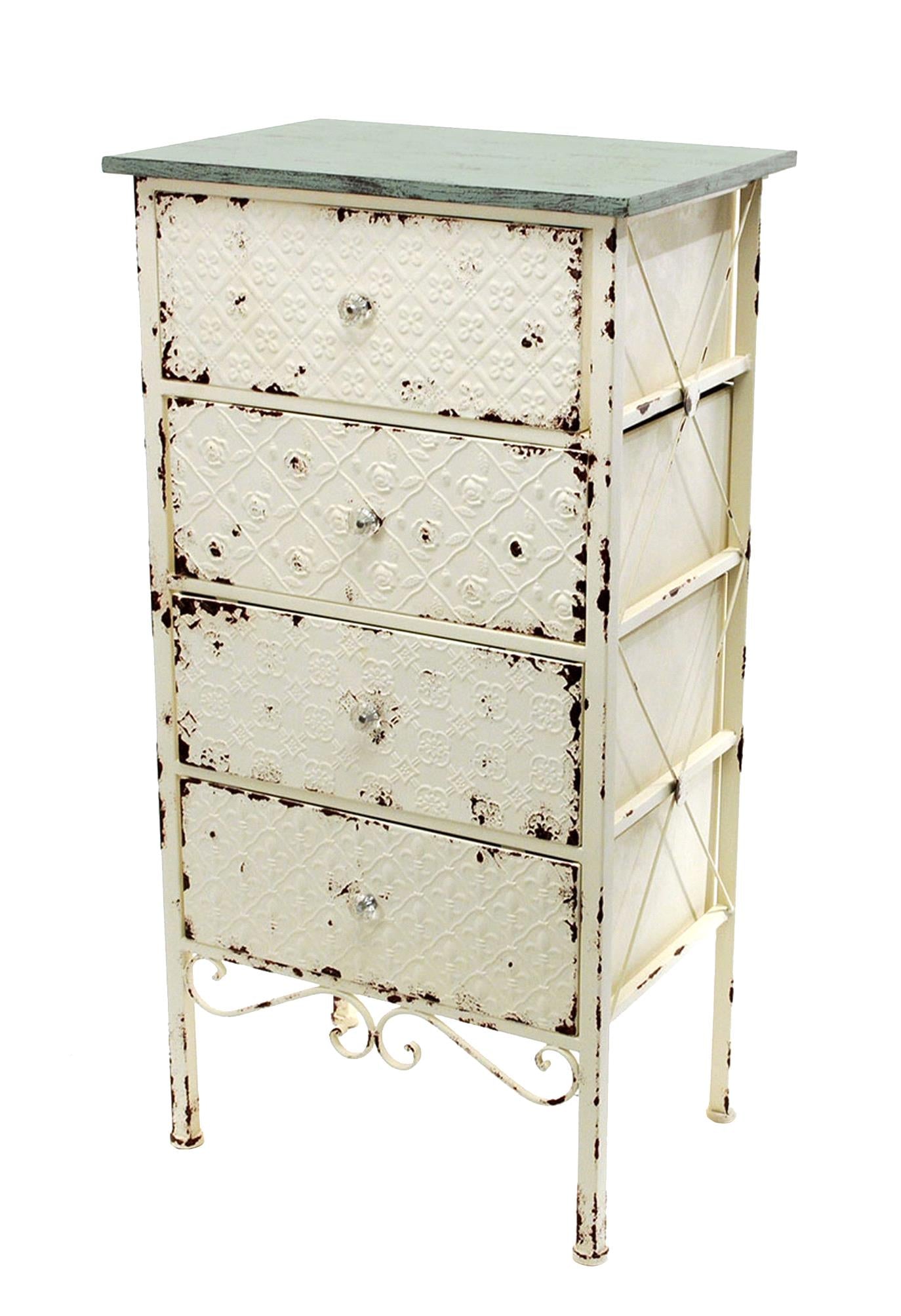 Mobile in Metallo con 4 Cassetti H 92 cm