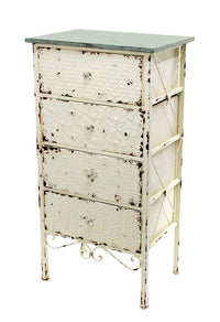 Mobile in Metallo con 4 Cassetti H 92 cm