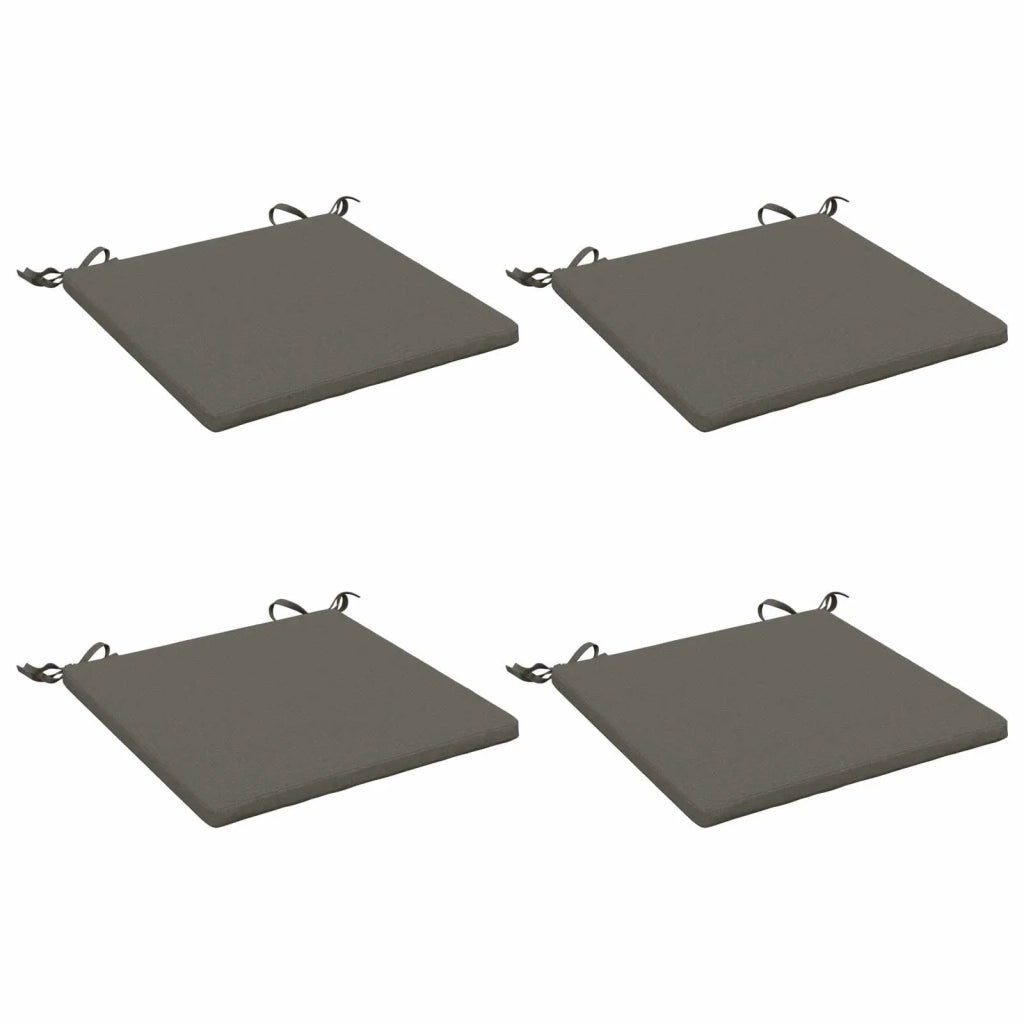 Cuscini per Sedia in 4 Pezzi SOEST 4 pz 100% Poliestere Grigio 944508
