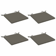 Cuscini per Sedia in 4 Pezzi SOEST 4 pz 100% Poliestere Grigio 944508