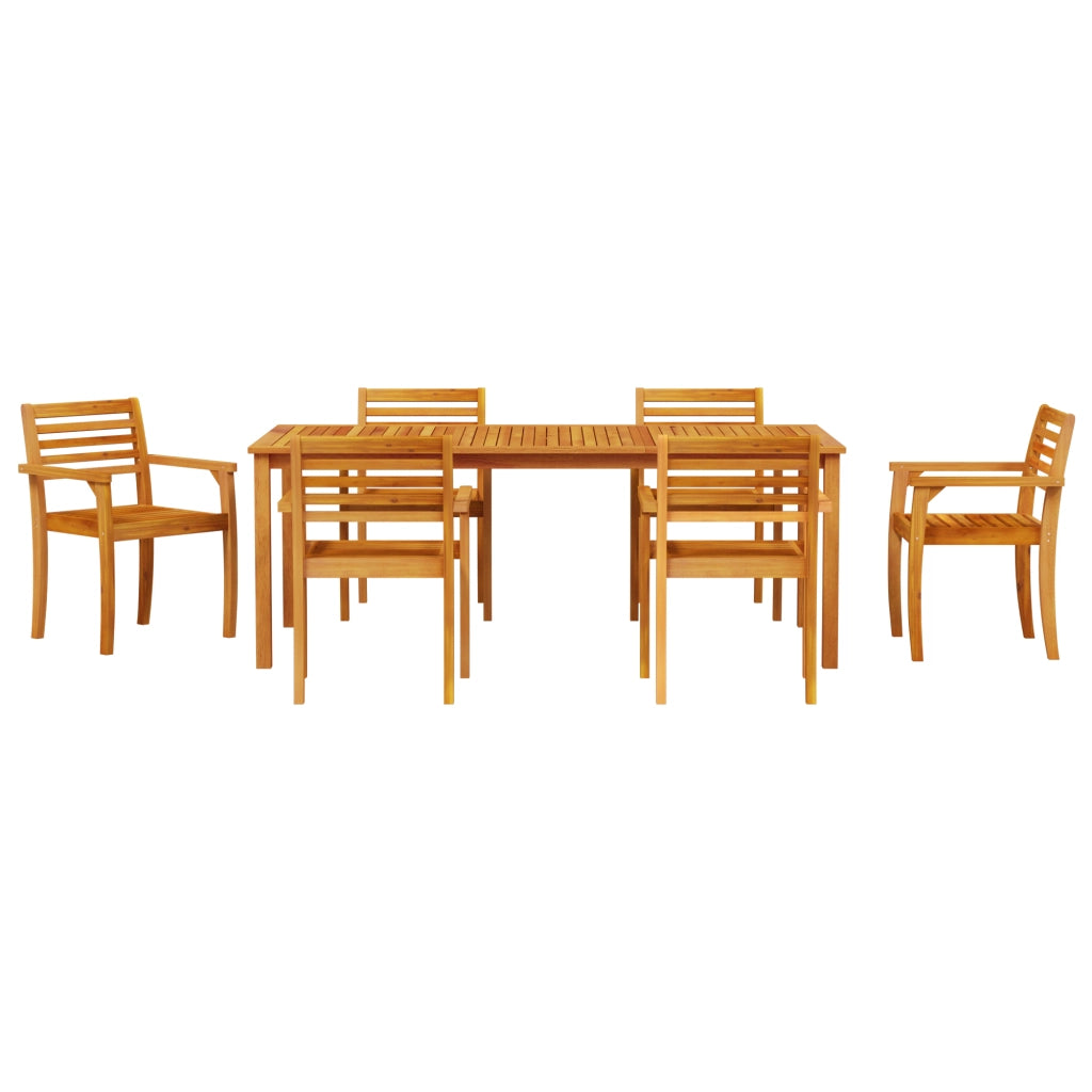 Set da pranzo da giardino 9 pezzi in legno di acacia massello