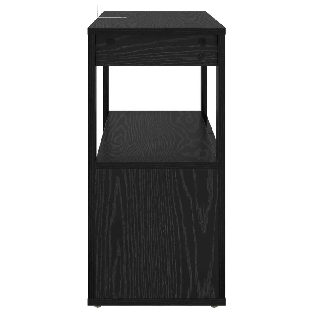 Credenza Rovere nero 80 x 30 x 60 cm Legno multistrato 881092