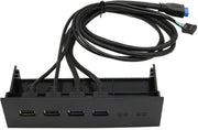 Hub USB 3.0 5 Gbps 4 porte sul pannello anteriore - 5.25 pollici - 19-pins PC - porte USB 2.0 per Wind PC