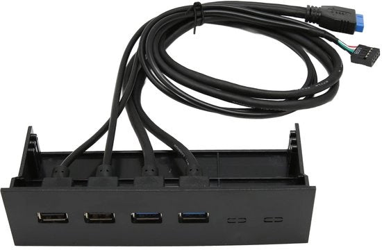 Hub USB 3.0 5 Gbps 4 porte sul pannello anteriore - 5.25 pollici - 19-pins PC - porte USB 2.0 per Wind PC