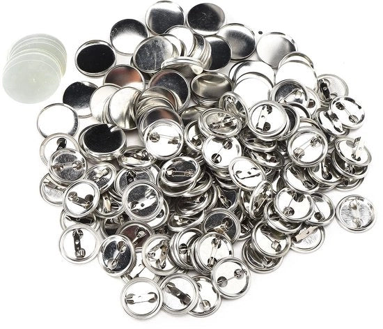 Accessori per Badge 32 mm - Spilla - Borchia - 100 Pezzi - Regali DIY - Leggero e Sostenibile