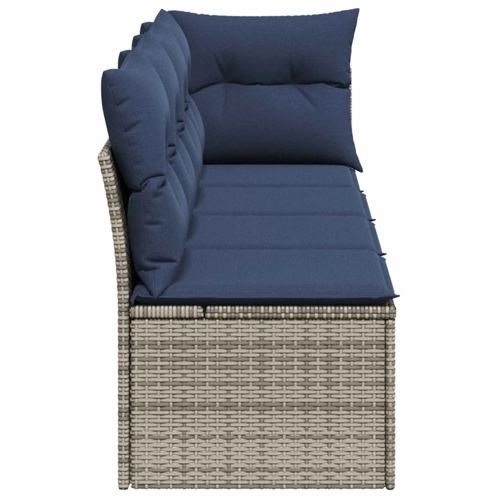 | Divano da giardino | Grigio 227 x 62 x 69 cm polyrattan 366150