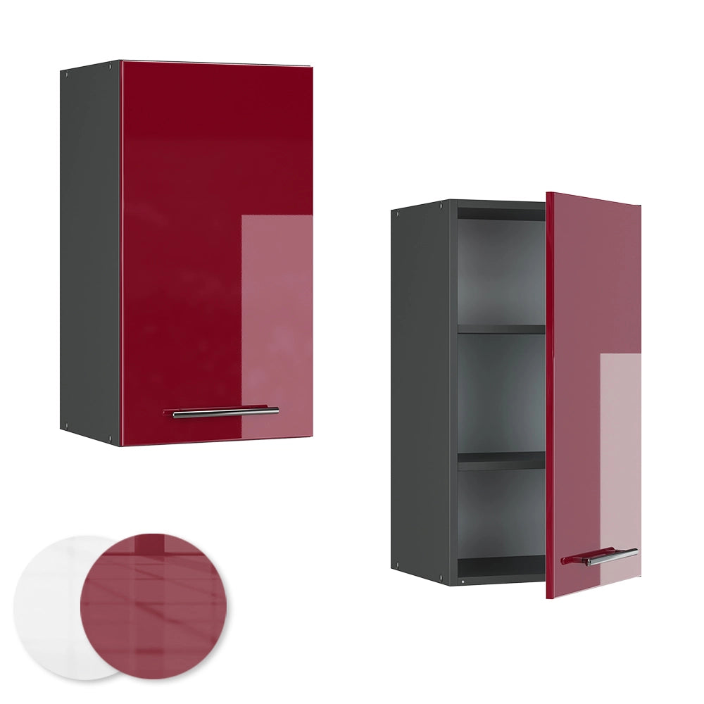 Pensile da cucina Fame-Line Bordeaux lucido/Antracite 40 cm Vicco