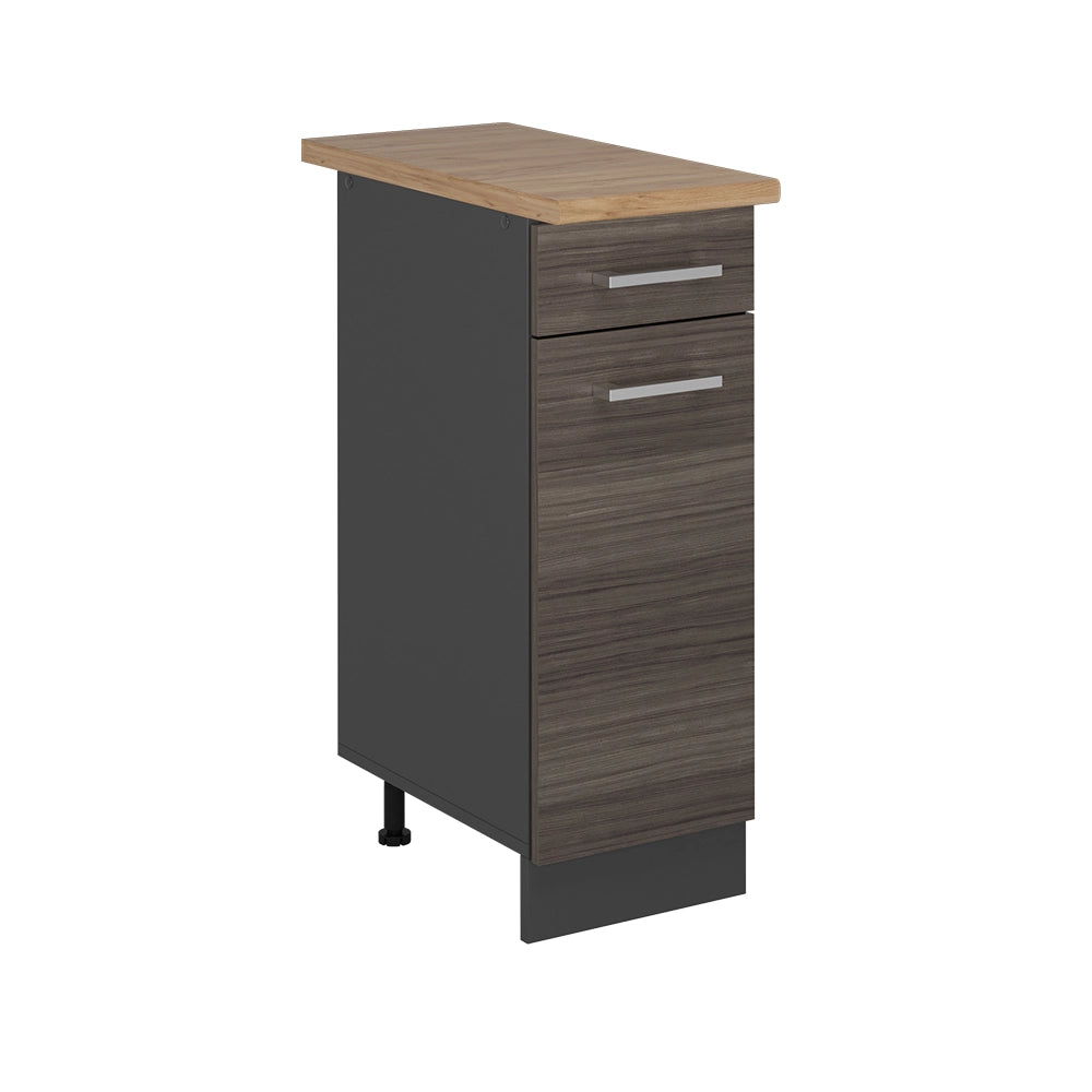 Vicco Mobiletto base per cucina Grigio nobile 30 cm , PL Rovere