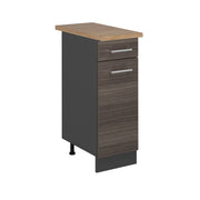 Vicco Mobiletto base per cucina Grigio nobile 30 cm , PL Rovere