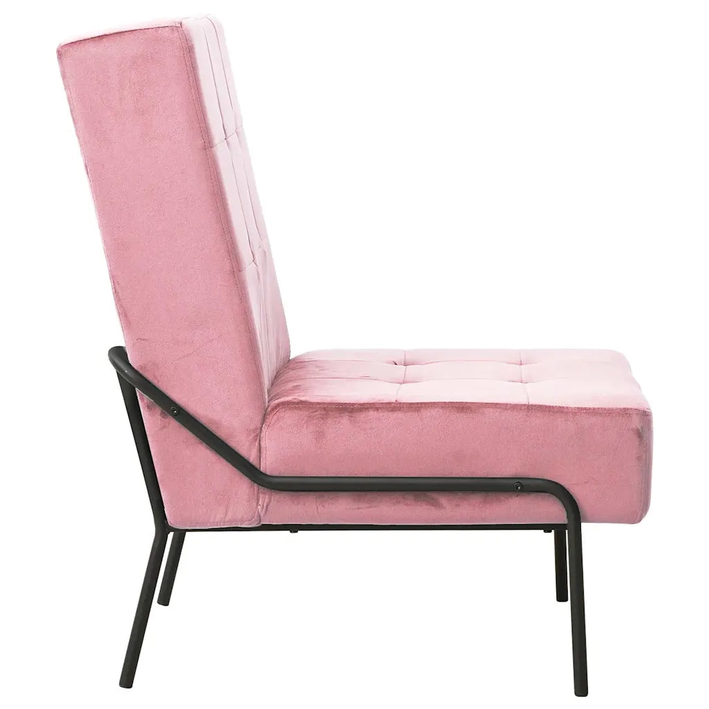 Poltrona Relax-Poltroncina 65x79x87 cm Rosa in Velluto