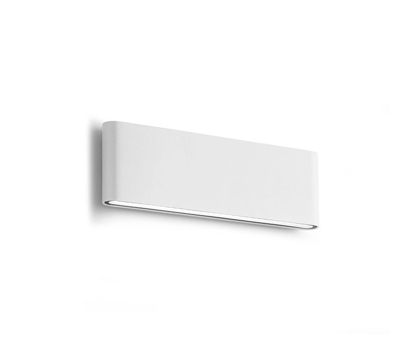 GES883N Applique biemissione da esterni in alluminio pressofuso bianco opaco, LED 2x12W 4000K 1450lm, IP54, Non dimmerabile - Gealuce