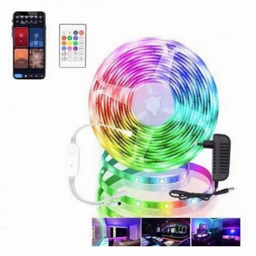 Trade Shop - Striscia Led Digitale Intelligente Wifi Kit 3mt 10w Sincronizzazione Musica Xz-d033 -