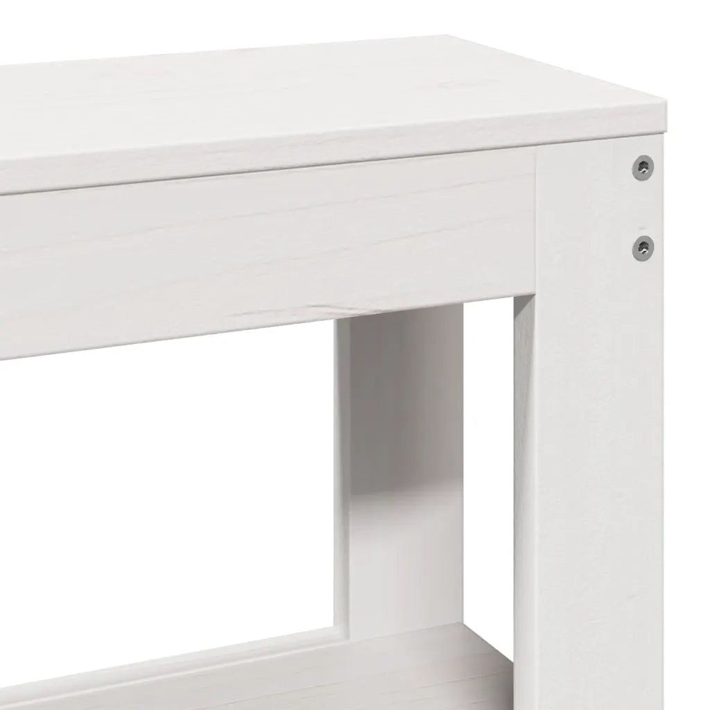 Letto Anziani con Testiera Bianco 90x190 cm Legno Massello Pino 3305852