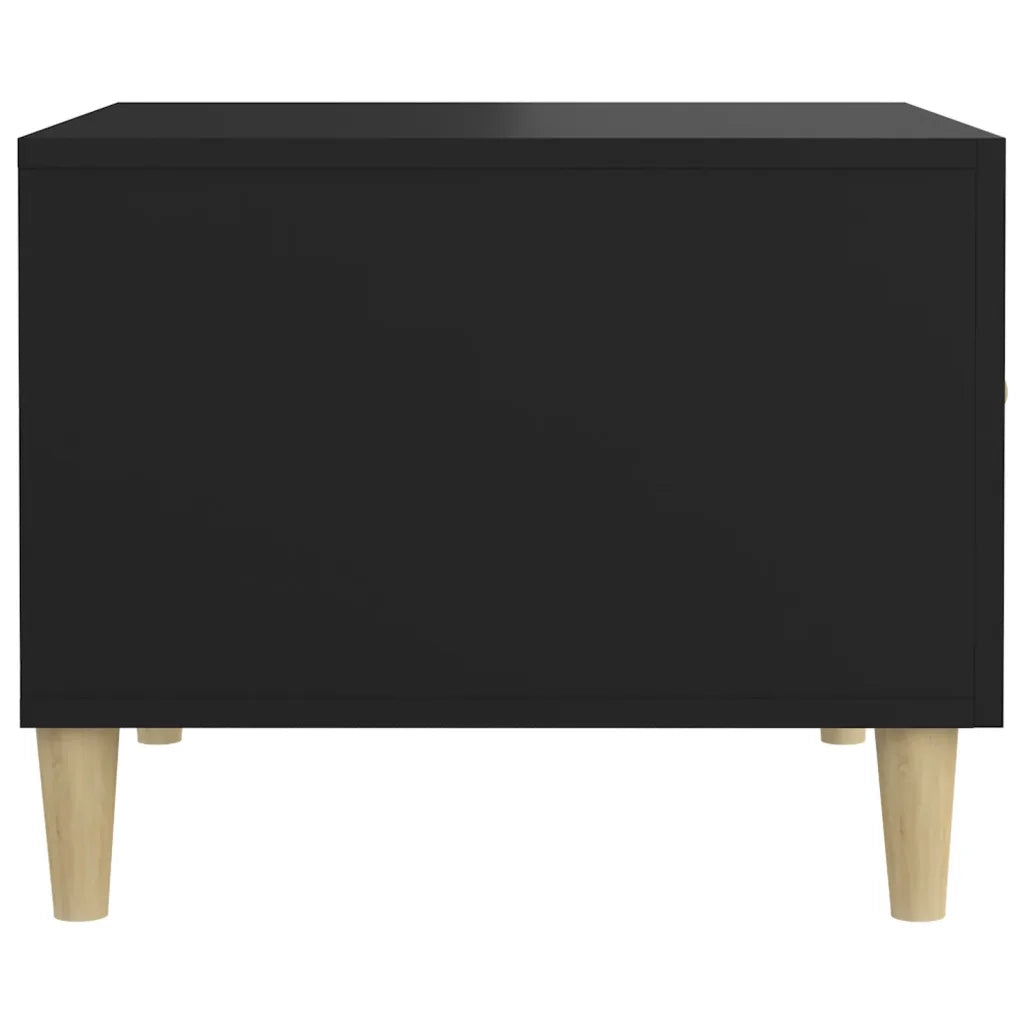 2 pz Tavolini da salotto | Tavolino da caff¨¨ | Tavolino da Soggiorno Neri 50x50x40 cm in Legno Multistrato