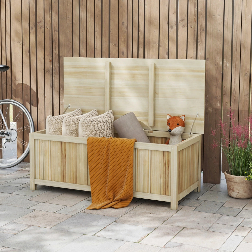 Baule da Giardino in Legno ¨C zephmum ¨C Naturale 172 L