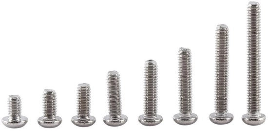 Set di viti A2 in acciaio inossidabile - 300 pezzi - Assortimento - Viti a 6 lobi - 100 pezzi - Diverse lunghezze: 4/5/6/8/10/12/16/20mm - Adatto per mobili e riparazioni - Ideale per progetti DIY - Set di viti