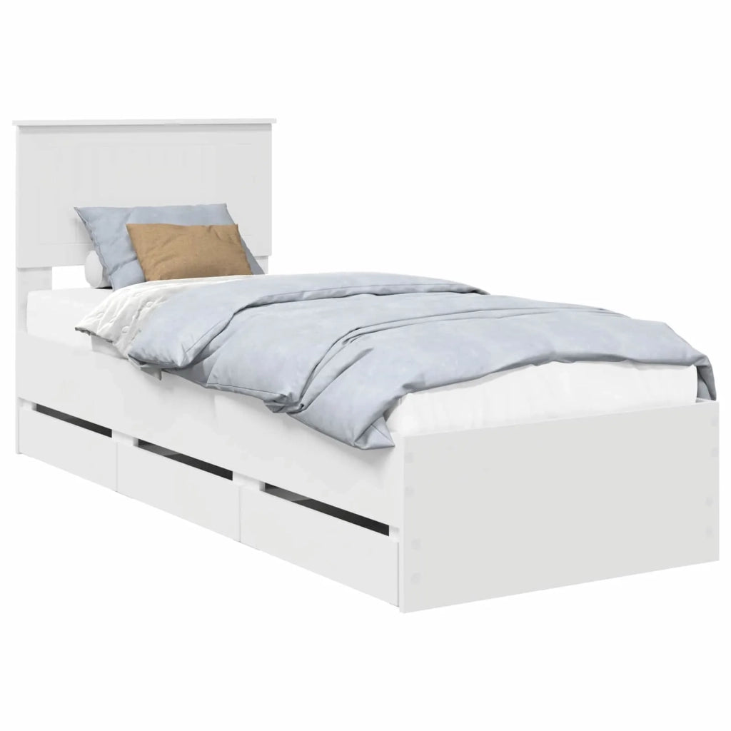 Struttura del letto Bianco 75 x 190 cm Legno Ingegnerizzato
