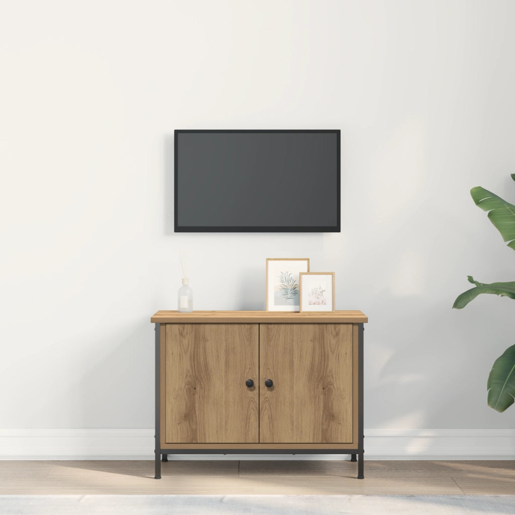 Supporto TV Rovere artigianale Truciolare 60 x 35 x 45 cm