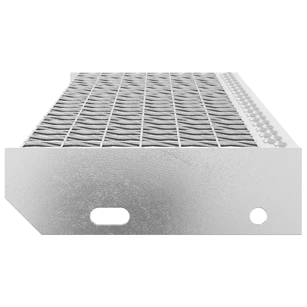 Gradino in Griglia 80x24x7 cm Acciaio Zincato 155679