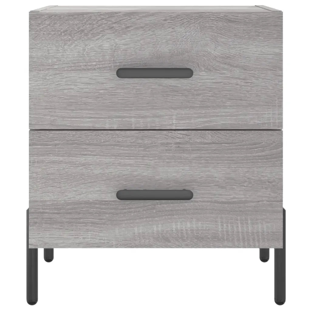 Comodino Grigio Sonoma 40x35x47,5 cm in Legno Multistrato 827336