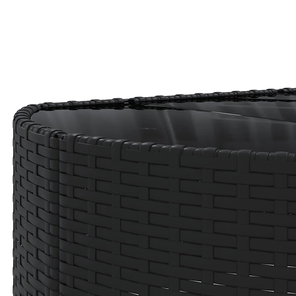 Set Divani da Giardino con Cuscini 7pz Nero Polyrattan 3308376
