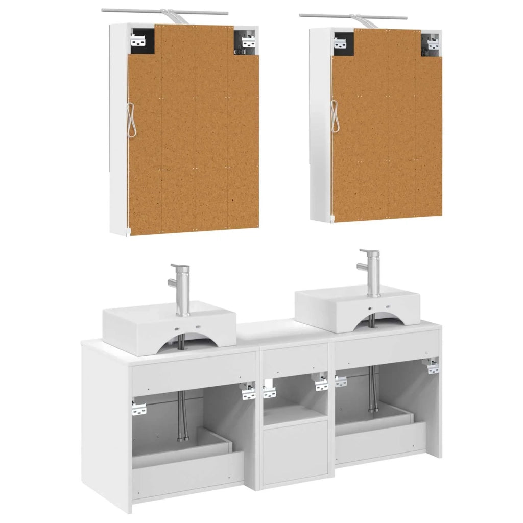 Set di mobili per il bagno 5 pcs Bianco 3406799