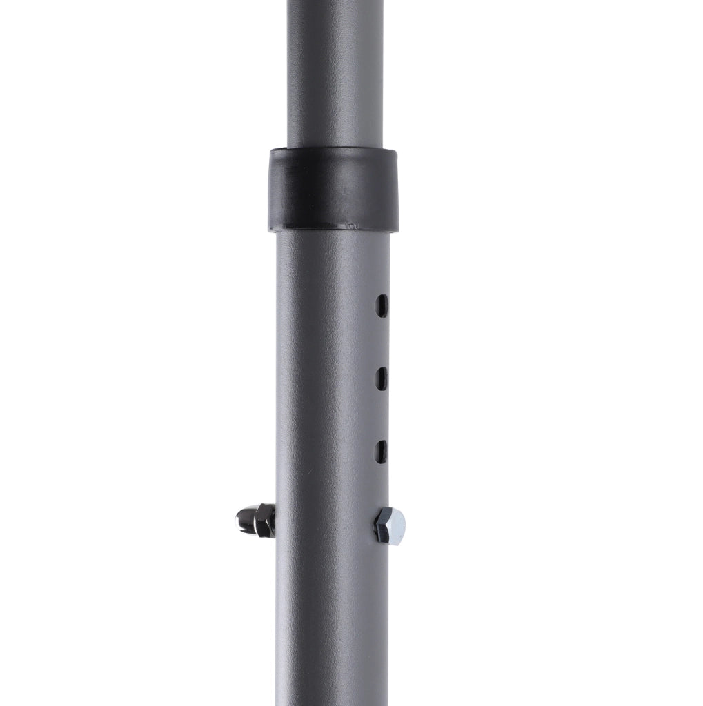 Tenda verticale da esterno regolabile con manovella; 220-310 cm; in poliestere grigio scuro