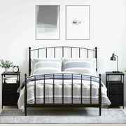 vidaXL Armadio da Notte con cassetto 2 pcs Rovere nero 30 x 60 x 60 cm
