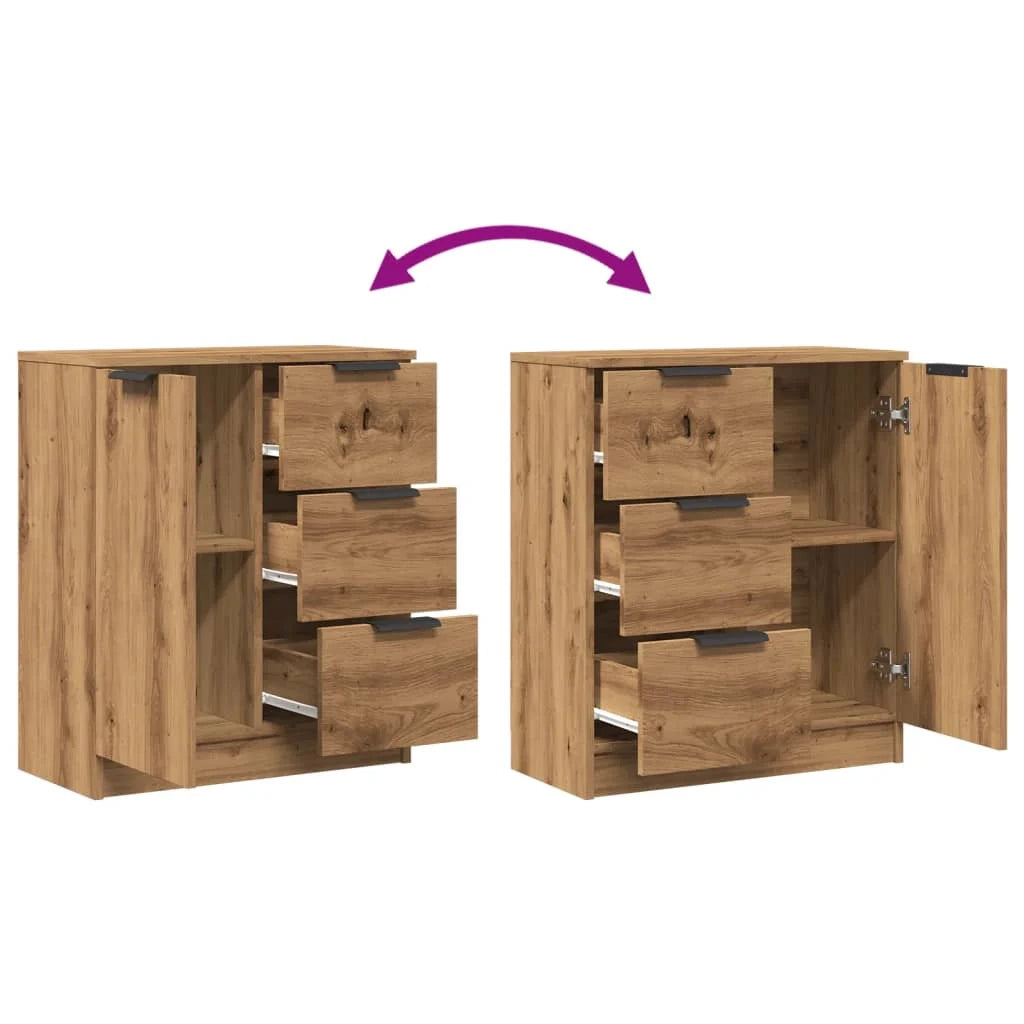 Buffet credenza cassettiera armadio mobile contenitore organizer cucina soggiorno salotto fatto a mano 60 x 30 x 70 cm legno ingegnerizzato marrone 02_0030812