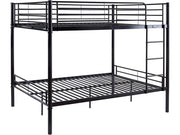 Letto a castello doppio "Adam" - Rete inclusa - 140 x 190 cm - Nero