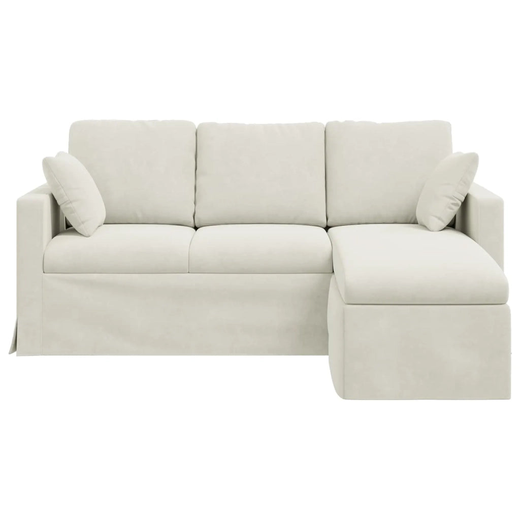 Divano Crema 178 x 134 x 80 cm Velluto 42024456