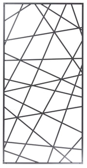 Traliccio Fisso con Cornice Effetto Design per Giardino Verdemax 180x60 cm in Alluminio Antracite
