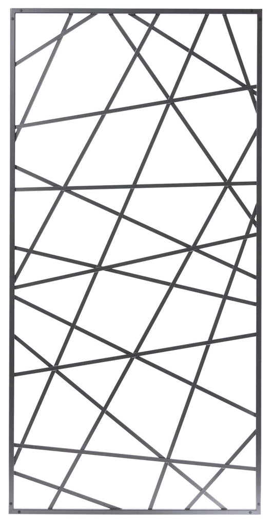 Traliccio Fisso con Cornice Effetto Design per Giardino Verdemax 180x60 cm in Alluminio Antracite