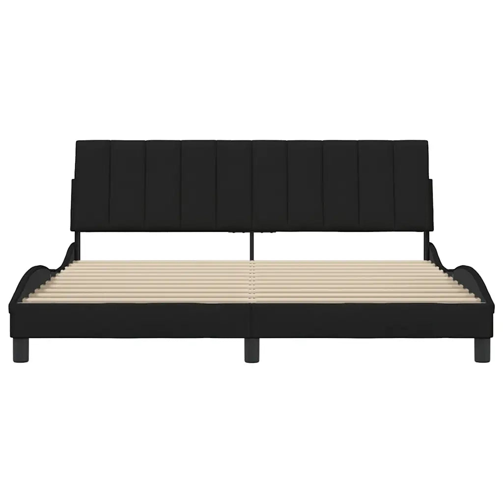 Giroletto senza Materasso Hanko Nero 180x200 cm in Tessuto 3310407