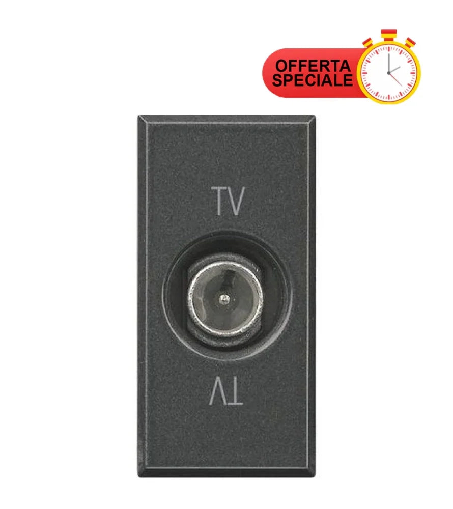 Bticino Axolute Antracite Presa TV Passante HS4202P