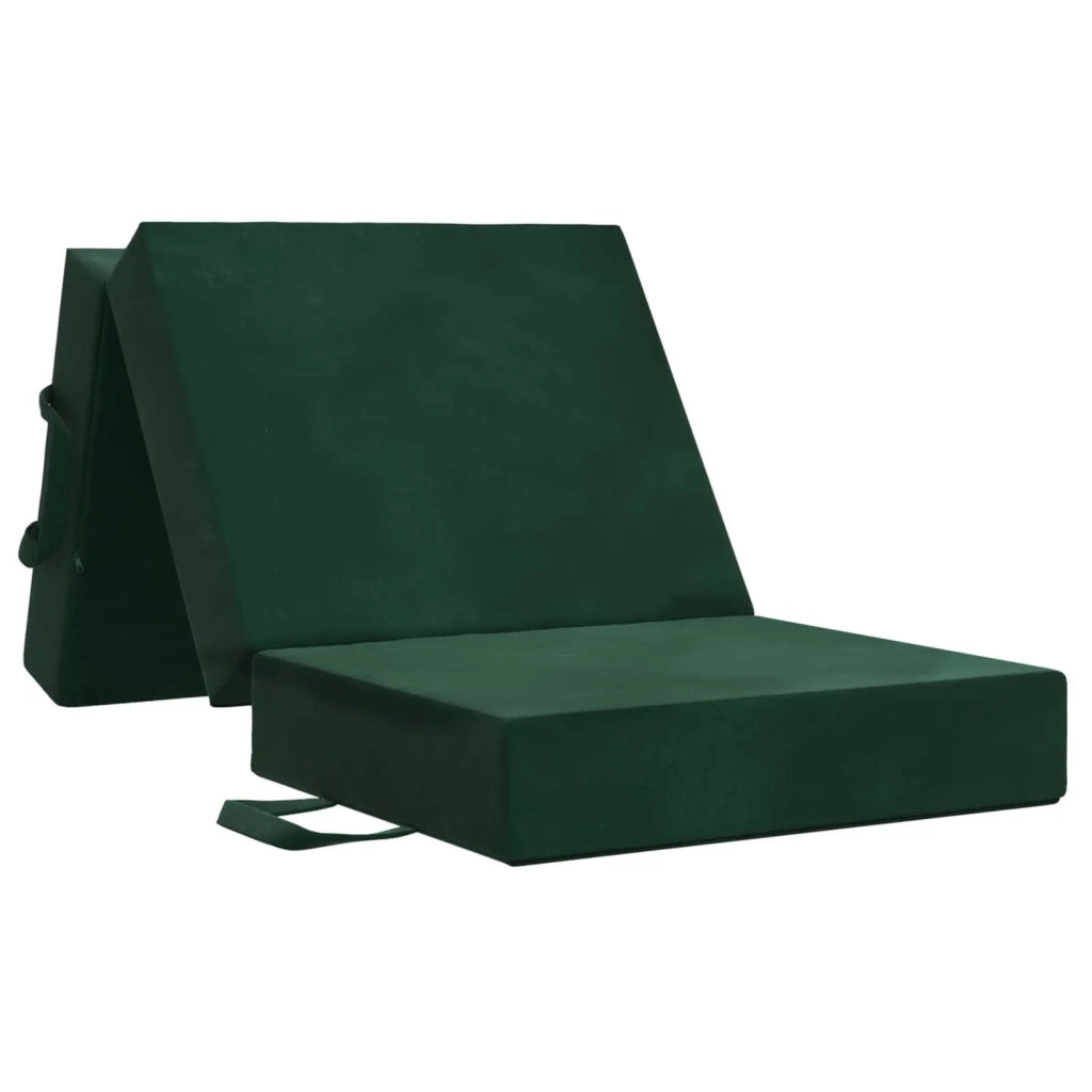 Divano Letto Pieghevole 75 x 67 x 45 cm Verde Scuro