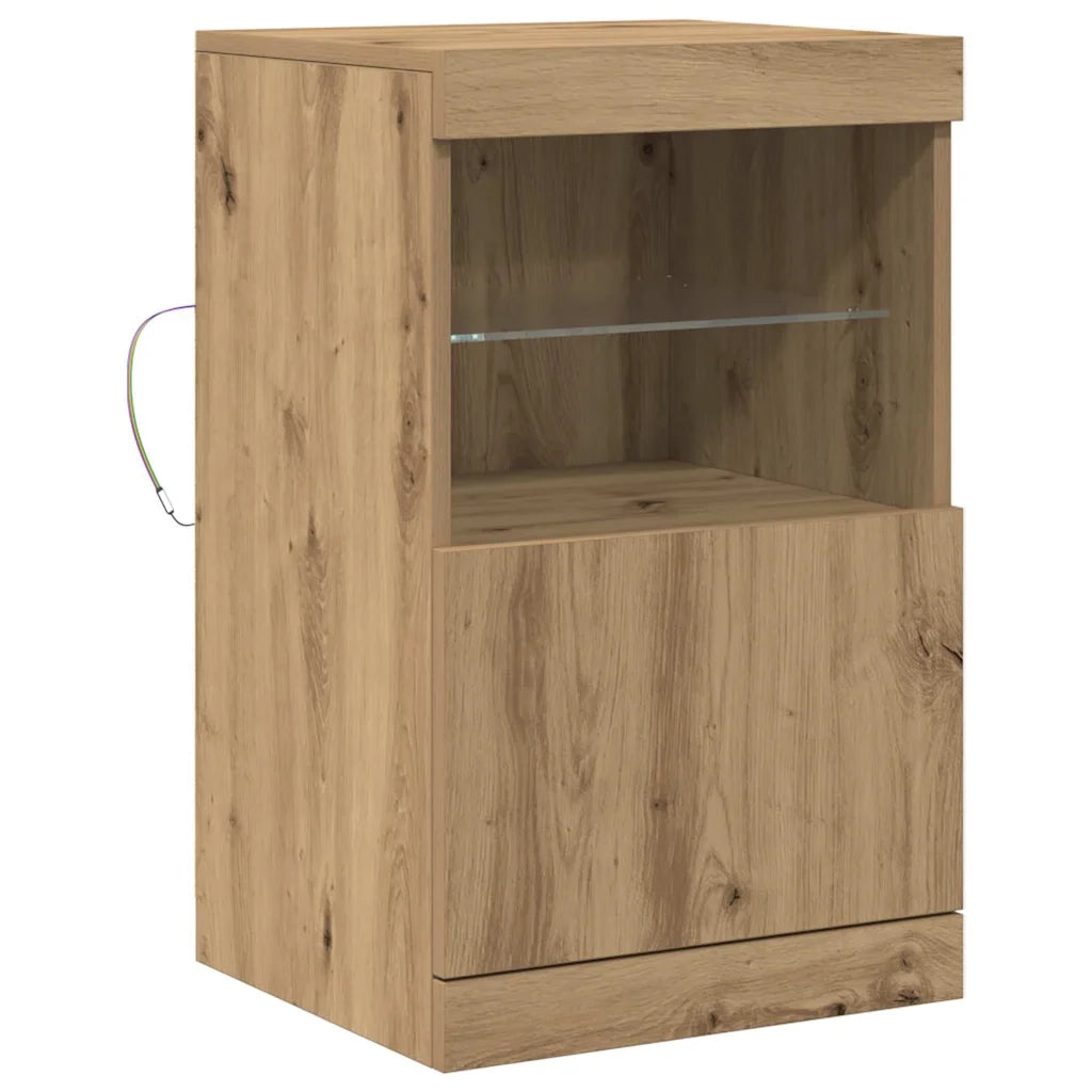 Credenza | Madia LED Rovere artigianale 41 x 37 x 67 cm Legno multistrato