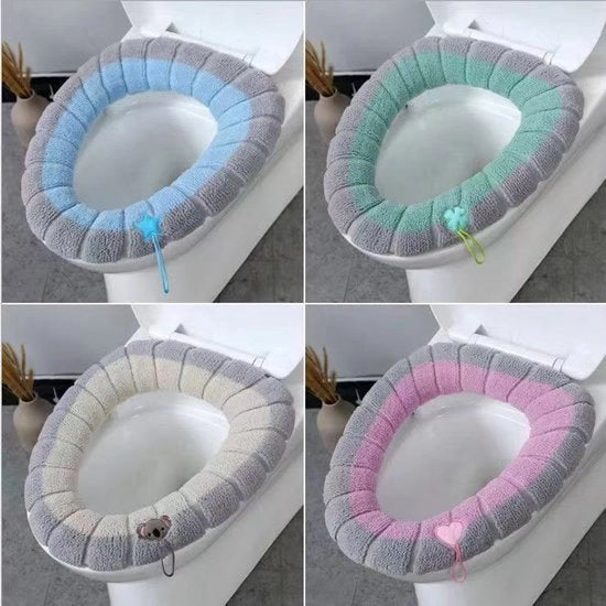Set di 4 toilet brille con maniglie, toilet brille spessa, adatta a tutte le toilet brille ovale (disponibile in diverse colori).