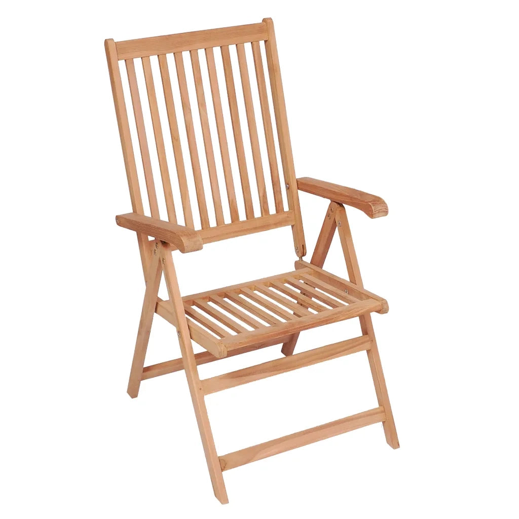 Sedie Reclinabili da Giardino 4 pz in Legno Massello di Teak cod mxl 11612