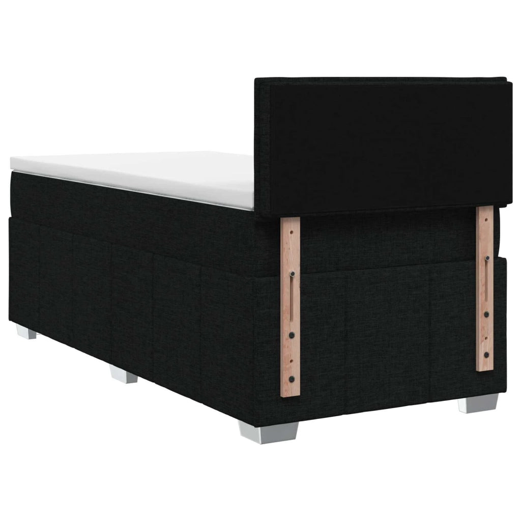 Letto box spring con materasso Nero 90 x 200 cm Tessuto 3451117