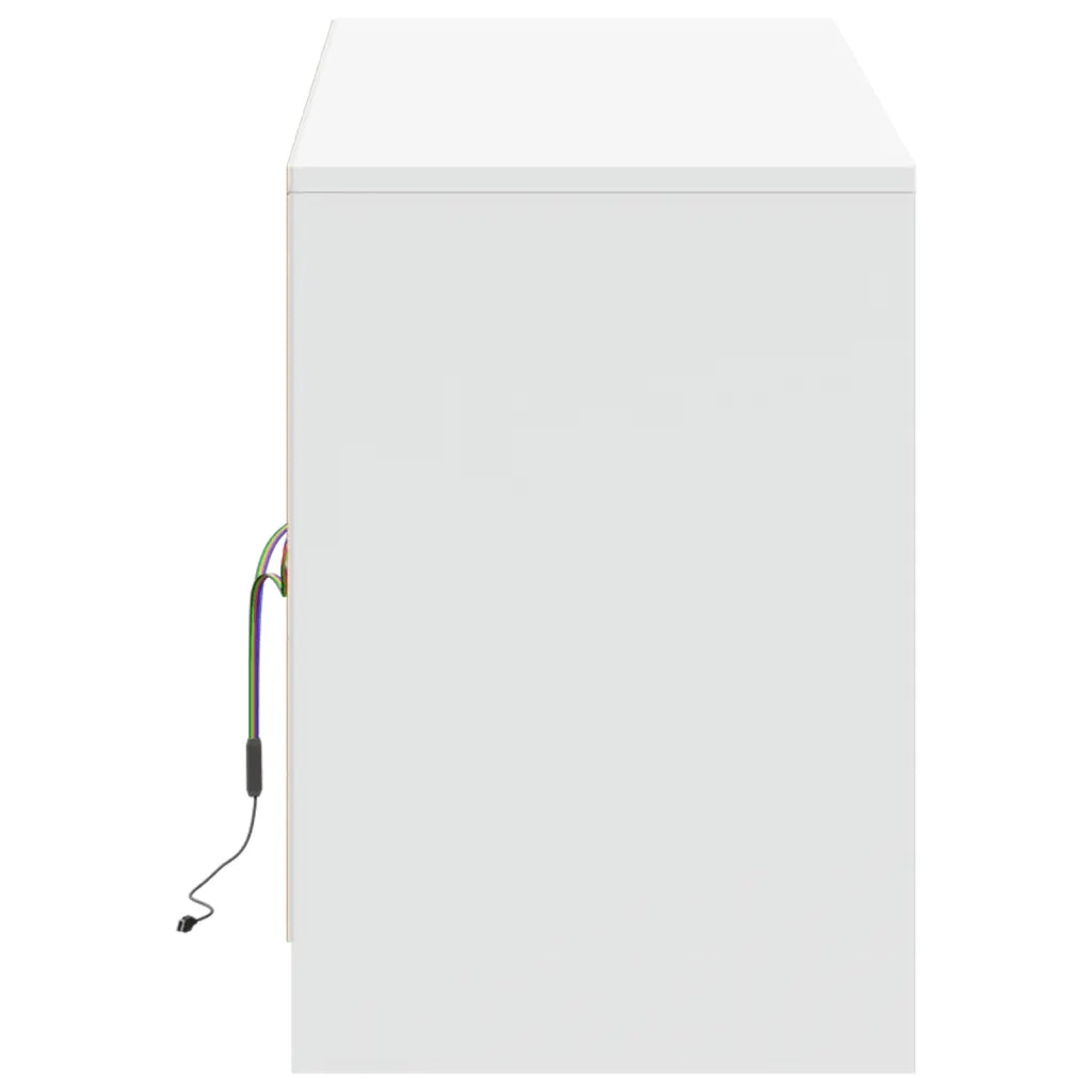 vidaXL Mobile Porta TV con LED Bianco 139,5x34x50 cm in Truciolato