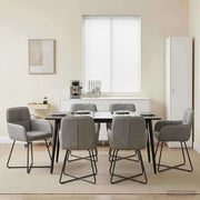 Sedie da pranzo 6 pz Velluto Grigio Chiaro 59 x 56,5 x 86 cm 3428219