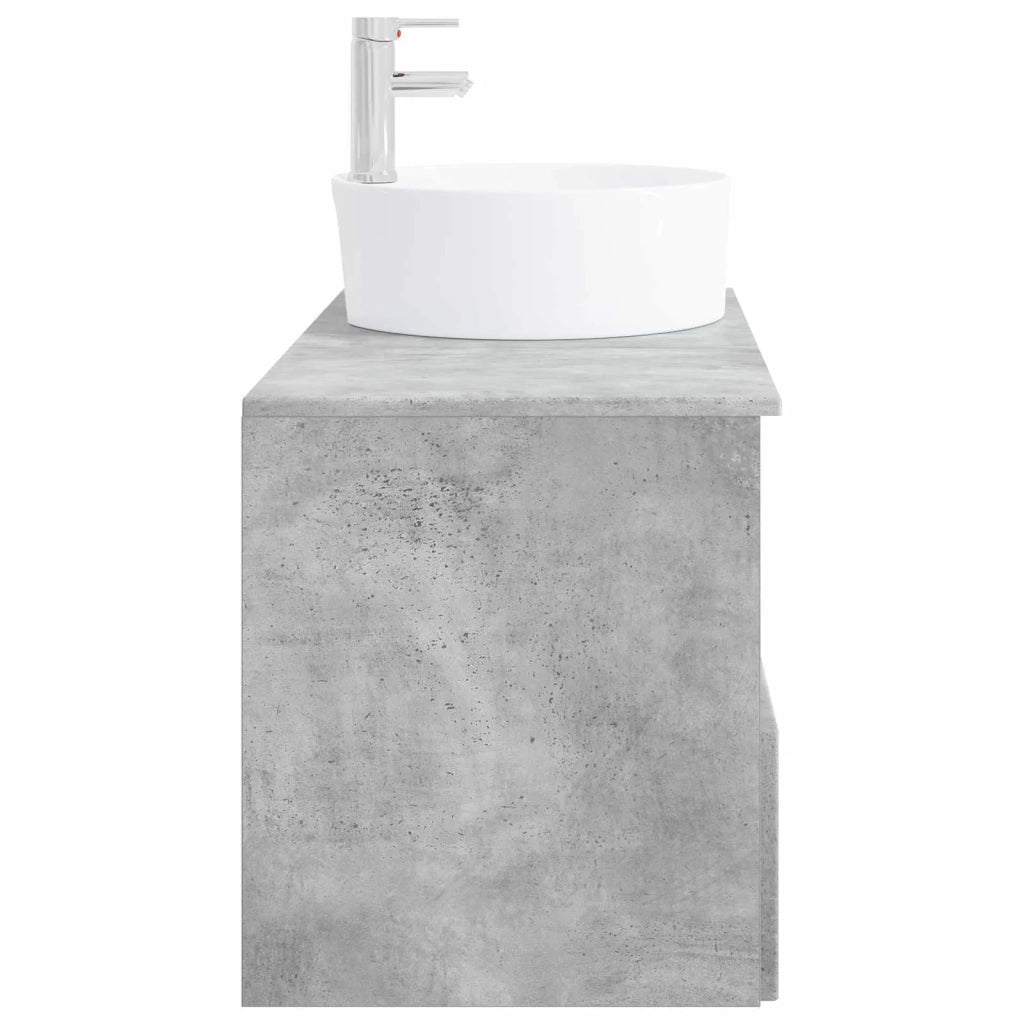 Set di mobili per il bagno 2 pz Grigio Cemento 3404077