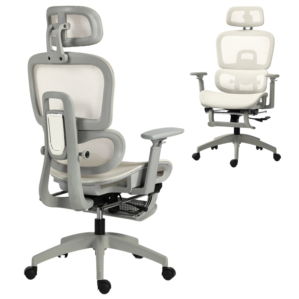 Sedia da ufficio ergonomica reclinabile in rete ¨C zephmum ¨C beige