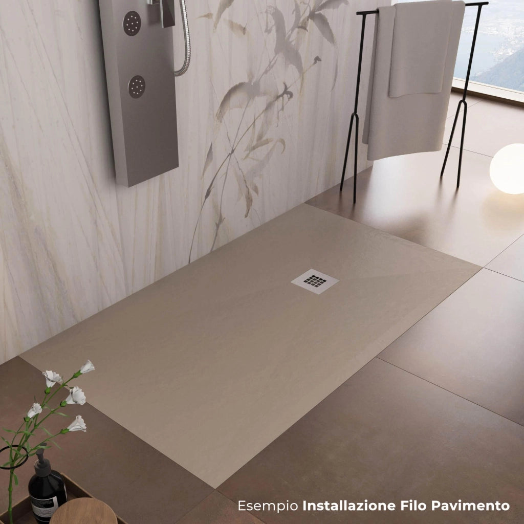 Piatto Doccia in Pietra 70x70 cm Bonussi Ardesia Everest Moka