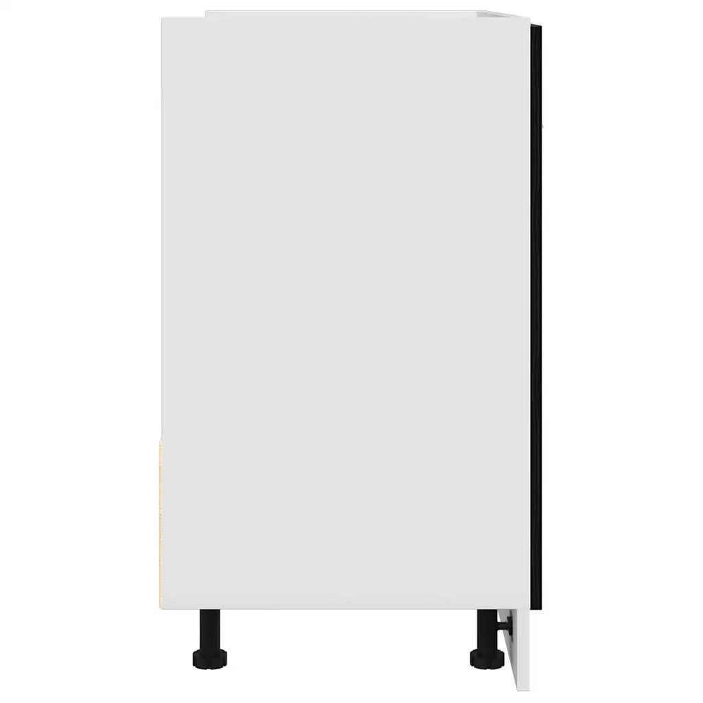 Mobile Sotto Lavello-Armadietto da bagno Rovere Nero 80x46x81,5 cm Legno Ingegnerizzato