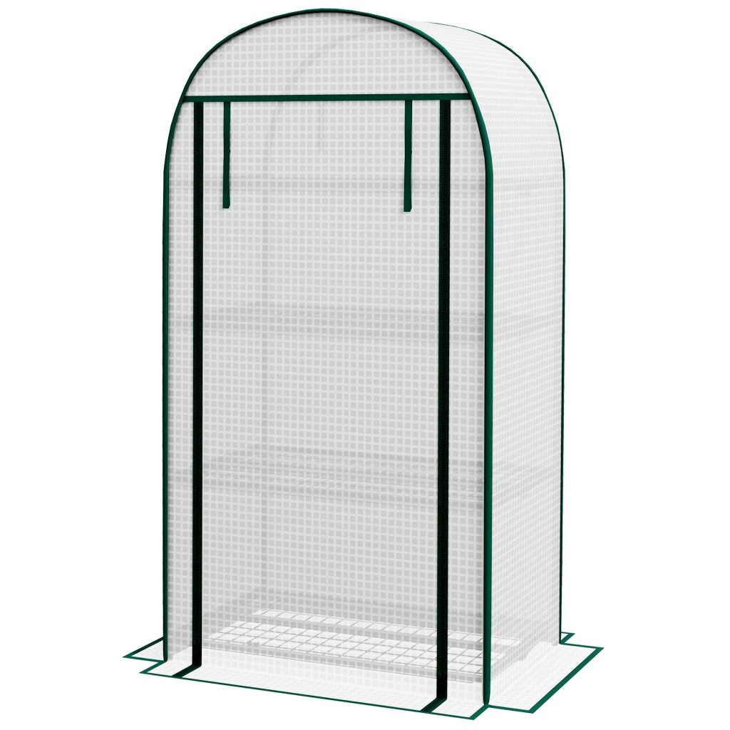 Serra da Giardino Verticale con Ripiani in Metallo ¨C zephmum ¨C Bianco 80x50x160 cm