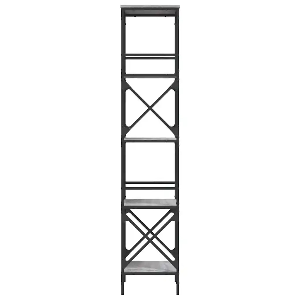 Libreria 5 Ripiani Grigio Sonoma 59x35x171 cm Legno Multistrato 837625