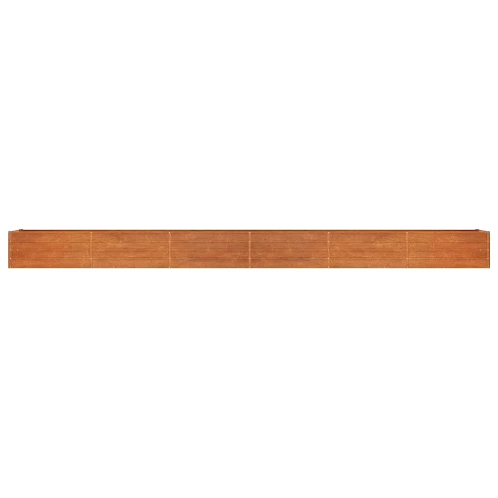 Letto Rialzato da Giardino Ruggine 600x80x45 cm Acciaio Corten 151968